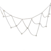 14k White Gold .75ct G SI1 Round Diamond Choker Necklace